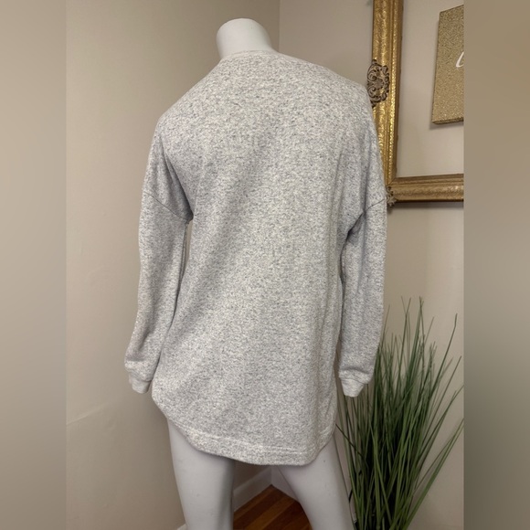 Democracy Grey Sweatshirt Red Pink And White Crochet Detail On Arms Small - Picture 4 of 6